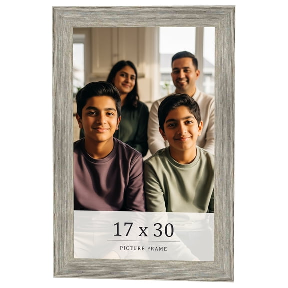 17x30 Frame Grey Real Wood Picture Frame Width 1.5 Inches | Interior Frame Depth 0.5 Inches | Barn