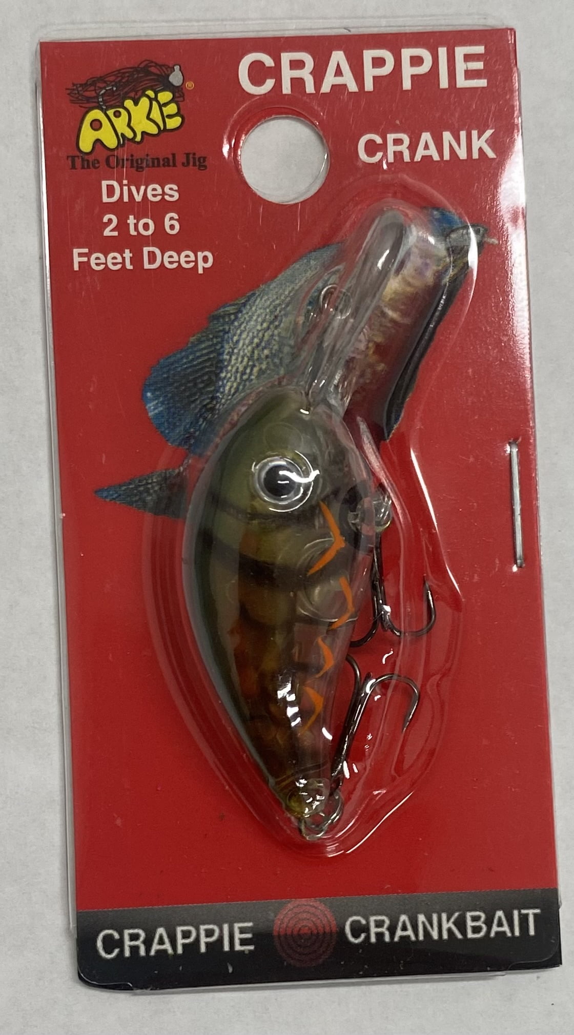 (2 pack) Arkie Lures 220 Series Crankbait Fishing Lure, Phantom Orange