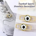 thumbnail image 4 of FindChic Sports Football Shoelace Decor for Men, Buckle Charms Sneakers 14K Gold Plated Stainless Steel Lace Tag Casual Shoes Accessories, with Gift Box, 4 of 8