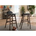 thumbnail image 2 of Allora 30" Faux Leather Bar Stool in Black (Set of 2), 2 of 4