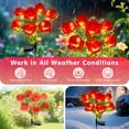 thumbnail image 6 of Qoosea Solar Garden Lights, Upgraded Solar Flower Lights Outdoor Waterproof, 7 Red Rose Outside Lights for Yard, Garden, Patio Decoration (2 Packs), 6 of 9