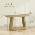 thumbnail image 2 of HOMCOM Table Console Style Ferme de 55 Pouces, Table de Sofa derrière le Canapé, Chêne, 2 of 9