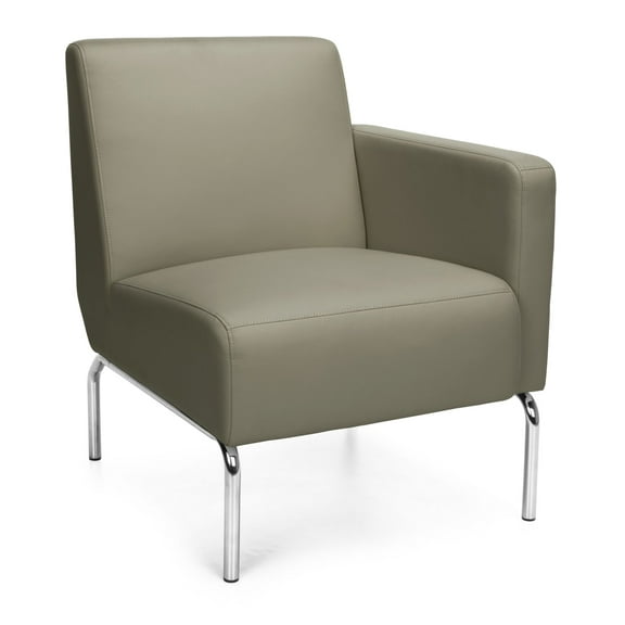 OFM Triumph Series Model 3001L Modular Left Arm Lounge Chair, Polyurethane, Taupe