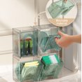 thumbnail image 3 of Dengmore Desk Organizer Plastic Tea Bag Divided Storage Organizer Container Box With Lid For Kitchen Cabinet Countertop Pantry Hold Coffee Pods Seasoning Packets Condiments, 3 of 8