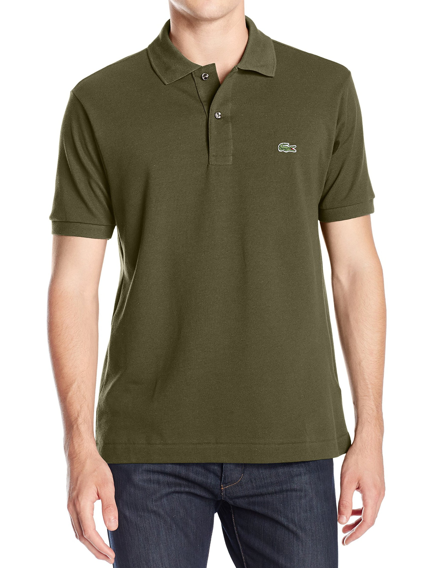 lacoste olive green polo