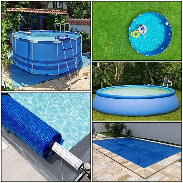 Blue Wave Round 12-mil Solar Blanket for Above Ground Pools - Clear 