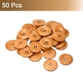 thumbnail image 3 of Uxcell 50Pack Wooden Buttons 30mm 4 Hole Round Wood Sewing Button Craft, Light Brown, 3 of 4