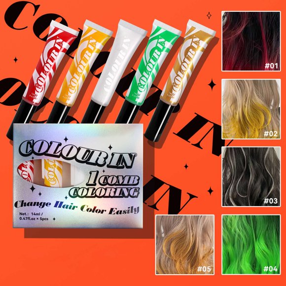 Bradem Hair Color Wax Orange 70ml - Washable Dye for Womens, Boys, Teens & Adults, Gift for Birthdays, Halloween & Parties