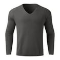 thumbnail image 4 of Sweaters for Men - Autumn Winter Knitted Long Sleeve Deep V Neck Solid Color Sweater Jacket, Slim Fit Bottoming Style, Casual Office Wear, Soft Wool Blend, Classic Men's Clothing, 4 of 5