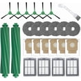 thumbnail image 2 of Accessories Kit for iRobot Roomba Plus 405 Combo/505 Combo Robot Vacuum Cleaner, Replacement Parts include 2 Main Brushes, 6 Side Brushes, 6 Dust Bags, 6 Mop Pads, 4 Filters and 1 Cleaning Tool, 2 of 6