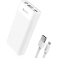 thumbnail image 1 of Power Bank 20000mAh Banco de Energía con 2 Puertos de USB y la Pantalla LED-Blanco 1Hora Moderno, 1 of 2