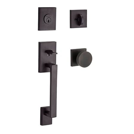 Baldwin Hardware Soho Single - Baldwin Hardware SC.LAJ.CON.CSR Reserve La Jolla Single Cylinder Handleset with Contemporary Knob and Rose