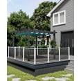thumbnail image 7 of Rugerasy 10x10 FT Aluminum Retractable Pergola with Adjustable Sun Shade Canopy,Modern Metal Patio Gazebo,Weather-Resistant Outdoor Shelter,Gray-Blue, 7 of 7