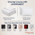 thumbnail image 2 of Loomsnest 3-Piece Full/Queen Comforter Set, All Season Duvet Insert, Soft, Lightweight, Diamond Stitched, Reversible Down Alternative Comforter (White), 2 of 7