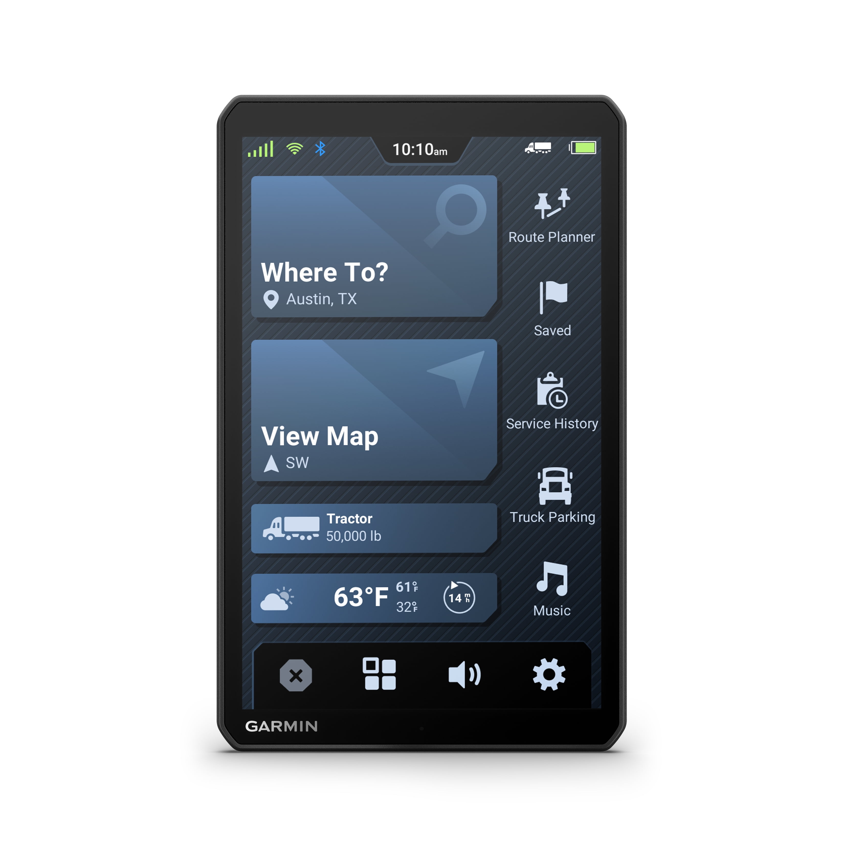 Open Box Garmin dēzl™ OTR820, Large High-Res 8” GPS Truck Navigator, Custom Truck Routing, Satellite Imagery, Wind Speed, Community-Shared Loading Docks, Truck Entrances & Parking, Dual-Orientation Display