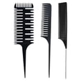 thumbnail image 1 of lionlar Professional Styling Comb Set Heat-Resistant Paddle Detangle Combs Salon Barbers bone bakelite, 1 of 9