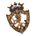 thumbnail image 4 of 5x Broches Insignia Joyería de Solapa, Retro, Vintage, Accesorios de Ropa, Moda Animal, Alfiler, Corona de Escudo de León, para Clips de Fiesta de Cár 5 piezas, 4 of 8