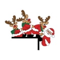 thumbnail image 3 of Santa Claus Wapiti Wooden Door Corner Sticker Holiday Party Door Corner Decoration Sticker, 3 of 4