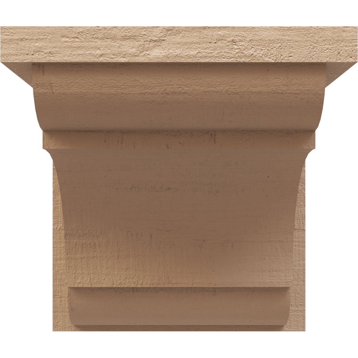 6"W x 6"D x 6"H Wide Bryant Rough Cedar Woodgrain TimberThane Corbel, Primed Tan