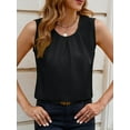 thumbnail image 3 of Women'S Silk Satin Tank Top Summer Business Casual Outfit 2025 Sleeveless Work Dressy Shirt Black XXL, 3 of 7