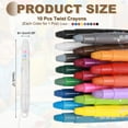 thumbnail image 2 of Uxcell Twist Crayons, Twist Crayons Gel Watercolor Set Washable Silky Smooth for Drawing Coloring Red Orange Silver Tone Black White Purple Blue Green Pink Yellow, 2 of 6