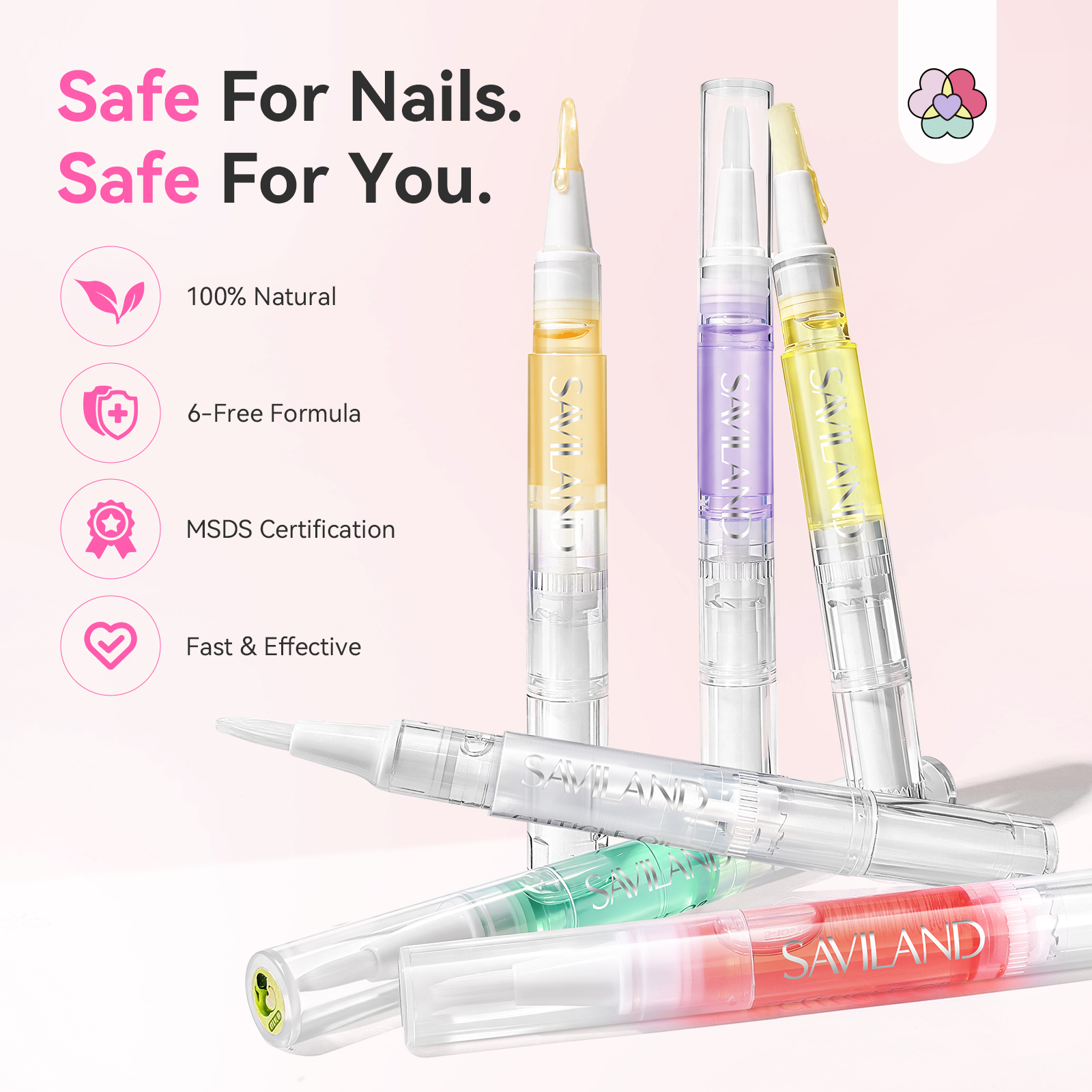 Saviland Cuticle Oil Pen Vitamin E, 6-Pack, 0.08 fl oz photo 3