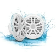 2) New Boss Audio MR6W 6.5" 180W Dual Cone Marine/Boat Speakers White