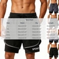 thumbnail image 3 of MYAOYI Men's 2 in 1 Swim Trunks Solid Color Quick Dry Running Shorts with Liner, 3 of 6