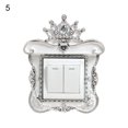 thumbnail image 2 of Flmtop Switch Sticker European Style Punch Free Plastic Wall-mounted Outlet Cover Wall Decal for Home, 2 of 8