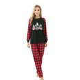 thumbnail image 4 of TFEOQRY Family Christmas Pajamas Matching Sets for Women Checkered Christmas Printing Comfortable Pajamas Set Tops+Pants Family Clothes Pajamas Red（Mon), 4 of 5