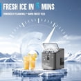 thumbnail image 2 of INOVIVA Countertop Portable Nugget Ice Maker, 6 Mins Quick Ice Making, FLASHCHILL™ Tech, 26.5 LBS Per Day, Self-Cleaning Function for Home Office Party Use, 2 of 9
