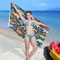 thumbnail image 7 of Coolnut Cute Cartoon Dinosaur Beach Towel Soft Absorbent Quick Dry Sand Free Lightweight Polyester Camping Towels for Beach Travel Swim 31x71 in Wash cloth, 7 of 7