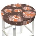 thumbnail image 3 of Bingfone Beautiful Fox Padded Round Bar Stool Cover Cushion with Elastic Fabric Round Chair Seat - Beautiful Fox, 3 of 7