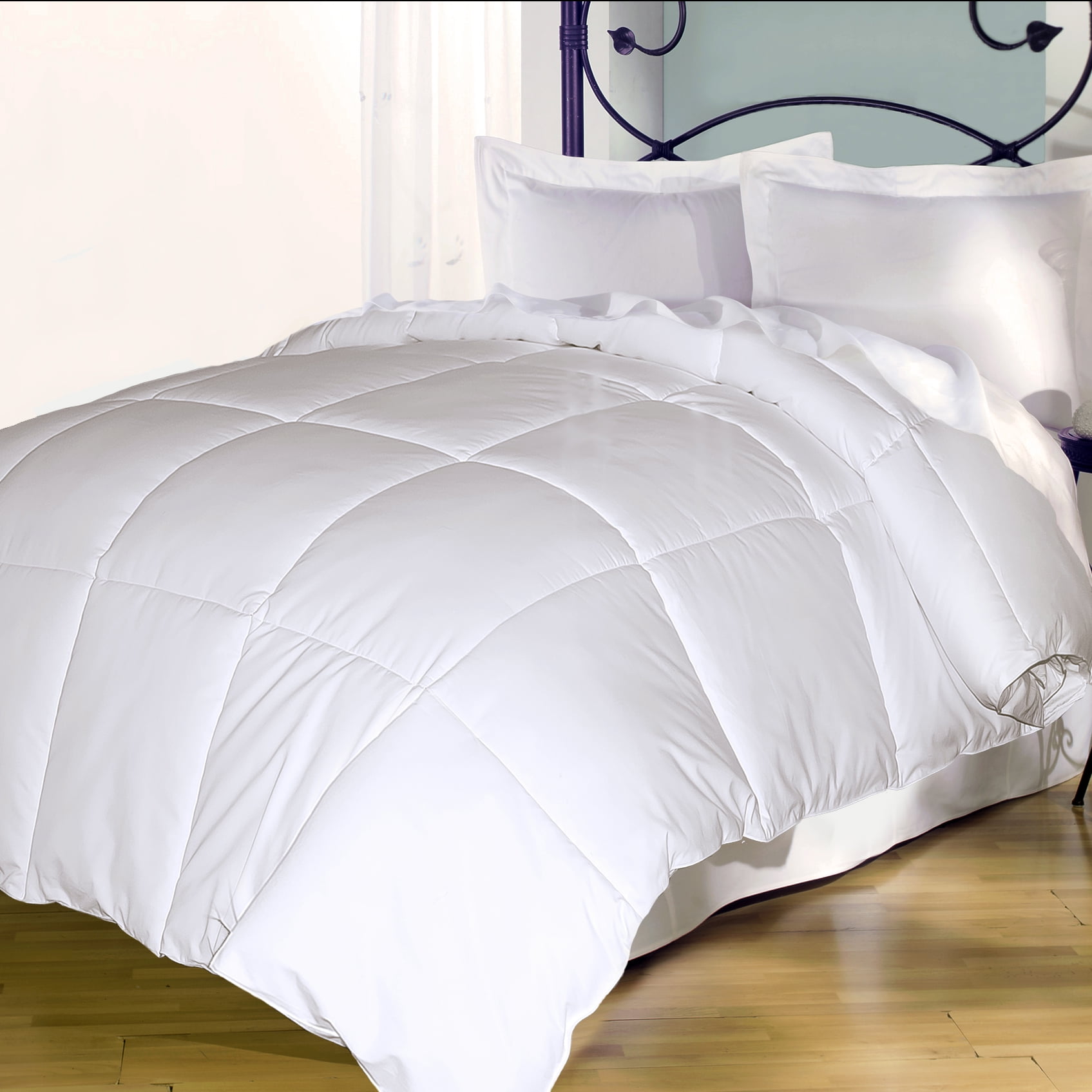 royal luxe white goose feather king comforter