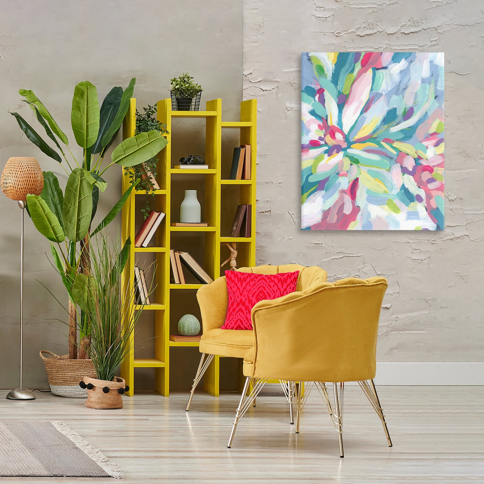 Stupell Industries Centric Paint Strokes Abstract Painting Wrapped Canvas Art Print Wall Art, 30 x 40