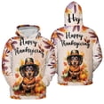thumbnail image 3 of Happy Thanksgiving Dachshund Welcome Thankful Fall Autumn Pumpkin All Over Print 3D Hoodie Unisex Merch Hoodies Wiener Dog Lover Gifts Idea - 02021, 3 of 6