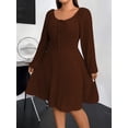 thumbnail image 7 of SIEANE Women's Plus-Size Casual Crew Neck Autumn Long Sleeve Stretch Knit MIDI Dress 1X-4X, 7 of 7