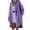 Purple, variant on Elainilye Fashion Wool Coats For Women Fall Lapel Button Casual Long Sleeve Split Overcoat Plus Size Coat,Black