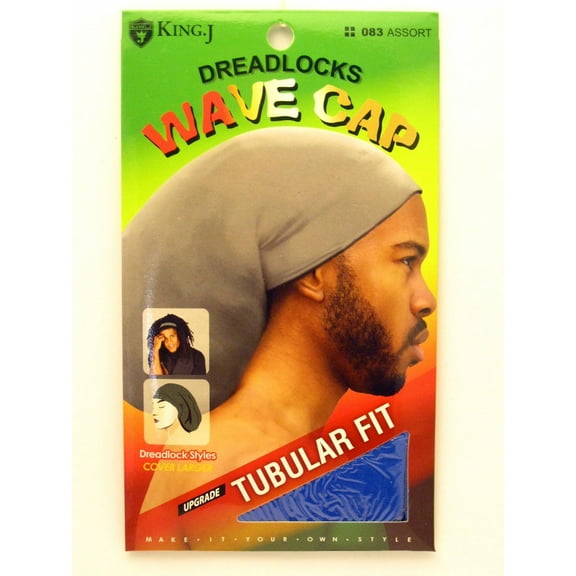 King.J Unisex Adult Tubular Fit Wave Dreadlock Hat Cap - Royal Blue