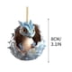 thumbnail image 3 of Xihbxyly Colgante de Dinosaurio Navideño, Decoración Acrílica para Coche, Bonita Manualidad Navideña, Adorno para Árbol Festivo, Etiqueta de Regalo Multiusos, Accesorio para Espejo Retrovisor, 1 Unid, 3 of 3