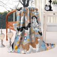 thumbnail image 2 of Cavalier King Charles Spaniel Dog and Flower Blanket,Comfortable Soft Flannel Throw Blanket,All Season,Warm Lightweight Blankets for Sofa Bed Couch Living Room Chair,40"x50"(100x130cm), 2 of 4