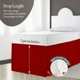 thumbnail image 4 of CCNY Dorm Room Bed Skirt Pleated Pattern 100% Microfiber Blood Red Twin XL 40" Drop Length Dorm Bed Skirts, 4 of 6