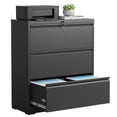 thumbnail image 1 of 3 Drawer Lateral File Cabinet with Lock Heavy Duty Large Metal Filing Cabinet Home Office Cabinets Wide Steel Cabinets for Legal/Letter Size,Assembly Required, 1 of 13