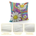 thumbnail image 4 of WERPE 70S Groovy Flower Throw Pillow Covers Boho Rainbow Floral Cushion Covers for Lumbar Support, Hippie Flowers Bohemian Daisy Pillow Covers, Retro Funky Decorative Pillow Covers, 4 of 5