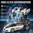 thumbnail image 4 of Remote Control Cars, Police Car Toy, Transform RC Cars, Transforming Toys with Cool Light, 360° Rotation One Button Deformation Car Toy, Birthday Gifts for Boys 5-7 8-12 Years Old, 4 of 9