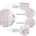 thumbnail image 3 of Pink Buffalo Plaid Bathroom Shower Curtains with 12 Hooks Polyester Waterproof Shower Curtain for Stalls and Bathtubs Farmhouse Checked Vintage Geometric Art Decorative Bathroom Curtain 60x72 Inches, 3 of 9