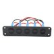 thumbnail image 1 of Panel de interruptores de palanca,Caja de panel de palanca con interruptor LED de 5 bandas,coche barco marino rv 12v encendido apagado interruptores s,panel de control de Zulema Panel de interruptores de palanca, 1 of 8