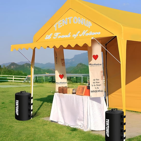 Canopy Water Weight Bags, 220 LBS Heavy Duty Set of 4, Tent Water Weights for   Canopy, Gazebo, Carport, Outdoor Event, Black