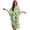 Tropical Monstera Palm Leaves, variant on Xoenoiee Blue Peacock Pattern Kaftan Dresses for Women Plus Size V Neck Caftans Long Batwing Sleeve Beach Cover Up High-Slit Summer Mumu Dresses