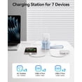 thumbnail image 4 of ORICO 65W 7-in-1 Portable Travel Power Strip with USB Ports – 4.4ft Flat Plug Extension Cord with 3 AC Outlets, 2 USB-A, 2 USB-C , Cruise Ship Approved Compact Charging Station(65W,BLUE), 4 of 8